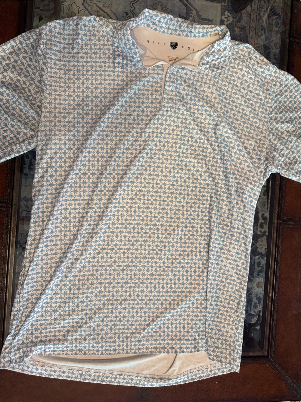 Nike Light Blue Patterned Men’s Polo Shirt